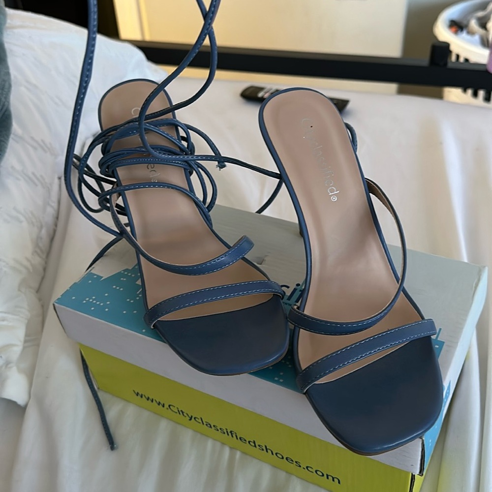 Blue Strappy heels